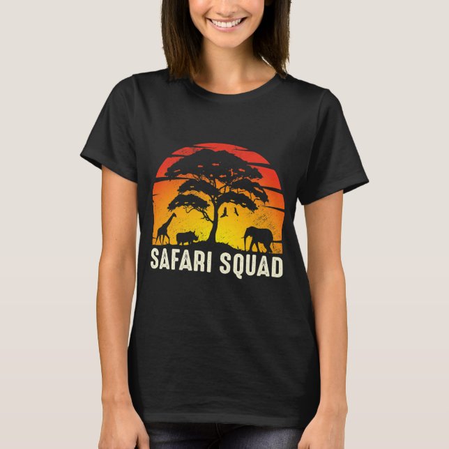 T-shirt Escouade Safari Famille Africaine (Devant)