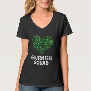 T-shirt Escouade sans gluten Maladie coeurs de sensibilisa