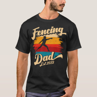 T-shirt Escrime Papa Est 2023 Nouveau Papa