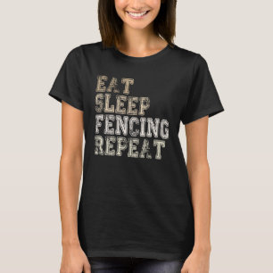 T-shirt Escrime sports Mangez Sommeil Escrime Répéter Escr