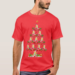 T-shirt Escrime Sports Noël Arbre Éclairage Noël