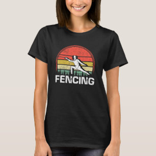 T-shirt Escrimeur Vintage Escrime Rétro Sports Duel Combat