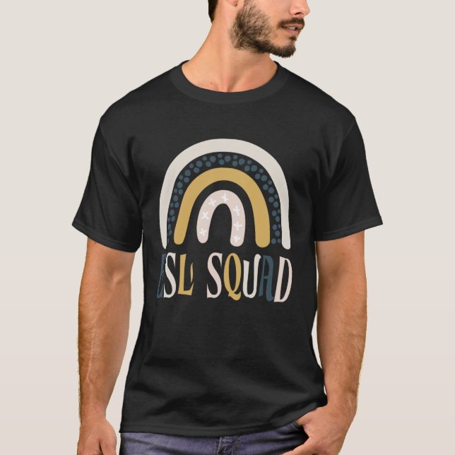 T-shirt ESL Squad Teacher Crew Team Back To School Boho Ra (Devant)