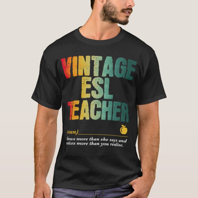 T-shirt ESL Teacher Appreciation Week Back to School (Devant)