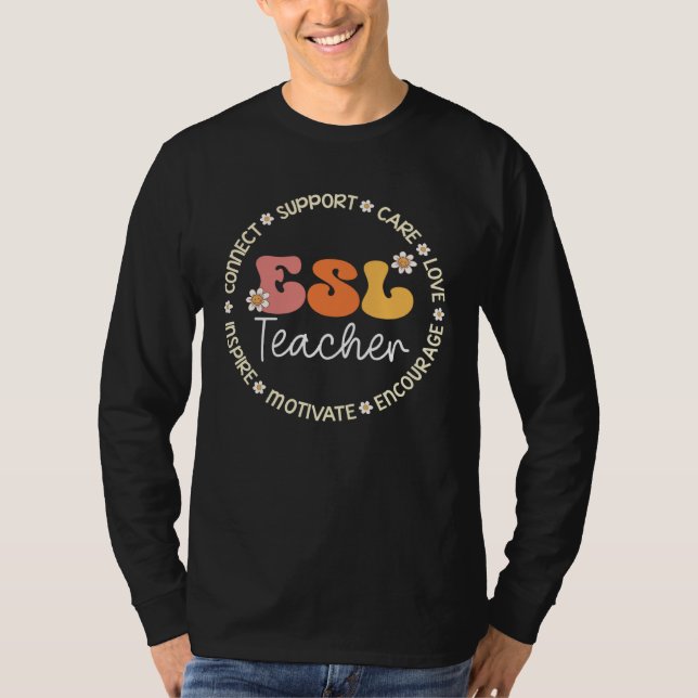 T-shirt ESL Teacher Appreciation Week Back to School (Devant)