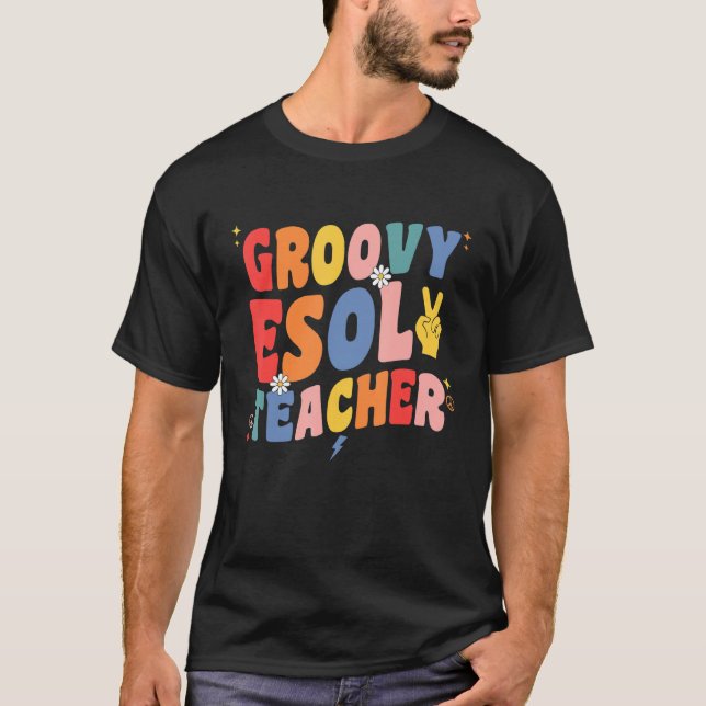 T-shirt Esol super Enseignant Squad Retro Esol Enseignant  (Devant)