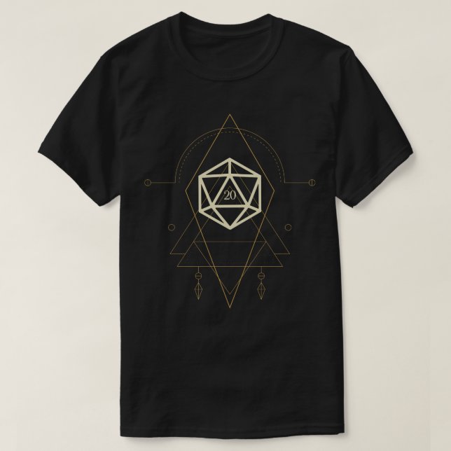T-shirt Ésotérique Polyèdre D20 Dice Tarot Deux (Design devant)