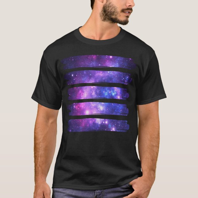 T-shirt Espace artistique Galaxie (Devant)