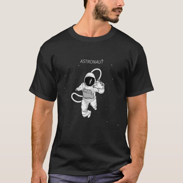 T-shirt Espace astronaute à main (Devant)