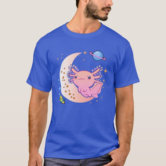T-shirt Espace Axolotl Kawaii Pastel Goth | Japan Anime Co (Devant)