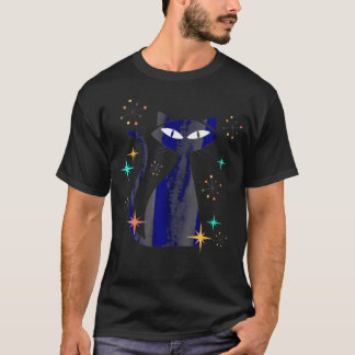 T-shirt Espace Chat Moyen-Siècle De L'Âge Atomique Moderne