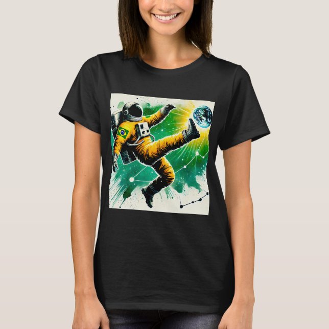 T-shirt Espace dernier champ Astronaute brésilien#2 (Devant)
