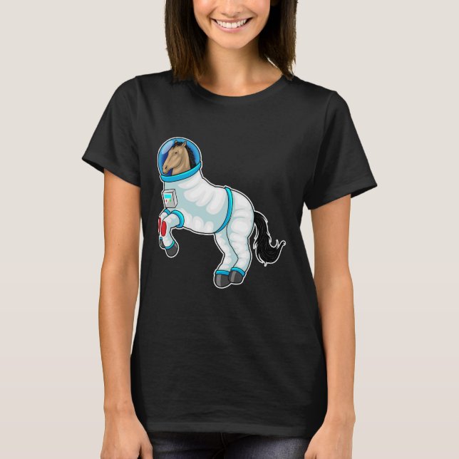 T-shirt Espace des astronautes du cheval (Devant)
