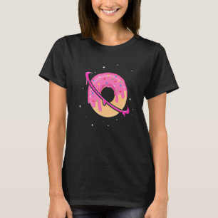 T-shirt Espace Donut Saturn Planet Dessert Humour Foie