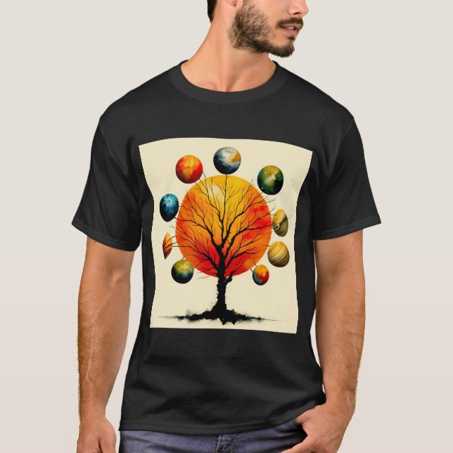 T-shirt Espace et nature mystique (Devant)