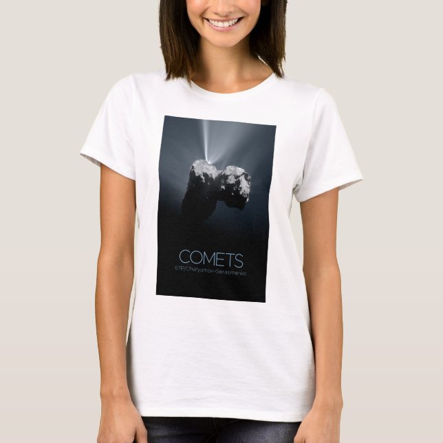 T-shirt Espace Extérieur, Système Solaire, Cosmos, Comètes (Devant)