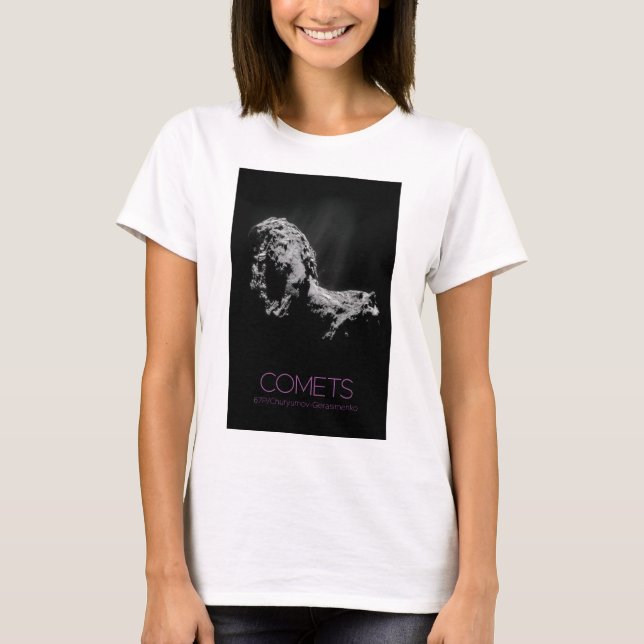 T-shirt Espace Extérieur, Système Solaire, Cosmos, Comètes (Devant)