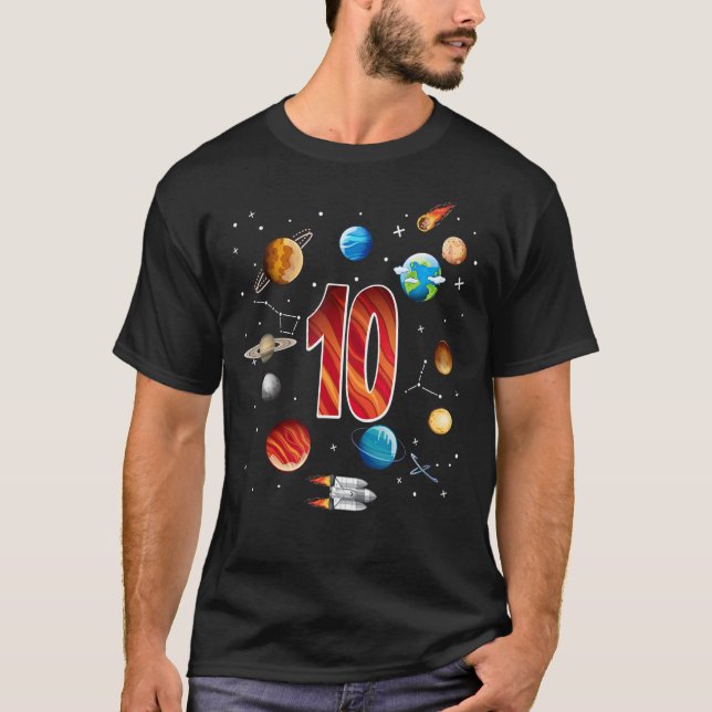 T-shirt Espace extra-atmosphérique 10 ans 10e anniversaire (Devant)