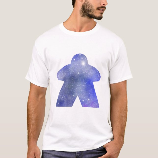 T-shirt Espace extra-atmosphérique en bleu (Devant)