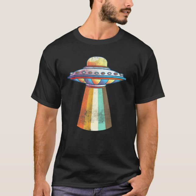 T-shirt Espace Extraterrestre Rétro En Cas D'Abduction Sci (Devant)