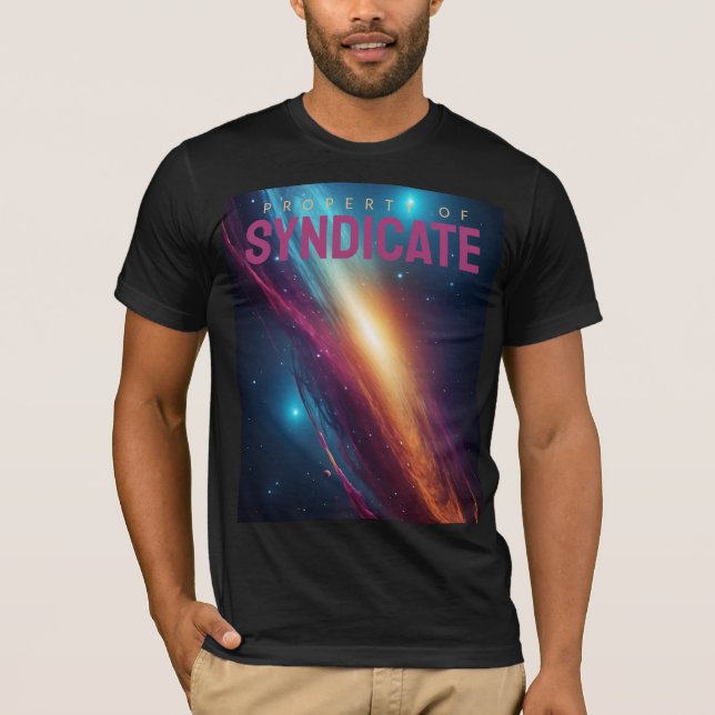 T-shirt Espace Galactique Cosmique Abstrait Vibrant (Devant)