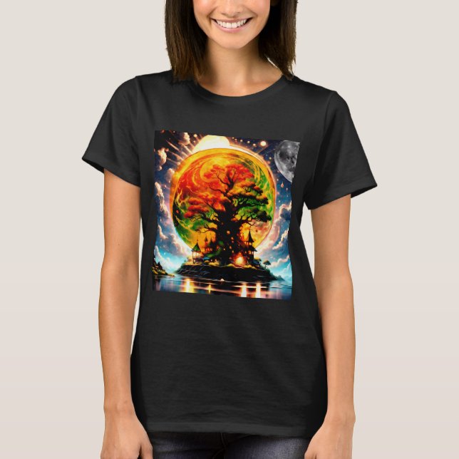 T-shirt Espace & l'Abstrat & la lune #8 (Devant)