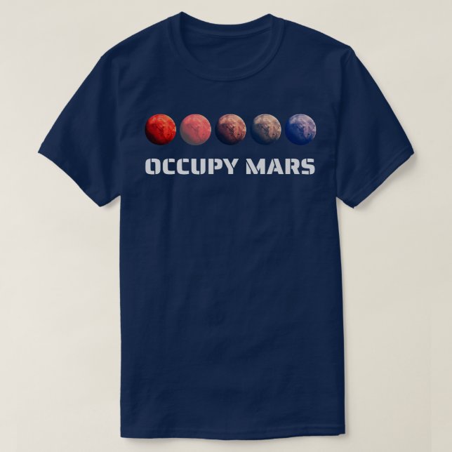T-shirt Espace Occupy Mars Astronomie (Design devant)