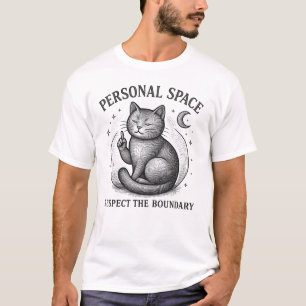 T-shirt Espace Personnel Minimal Chat Respecte la Limite