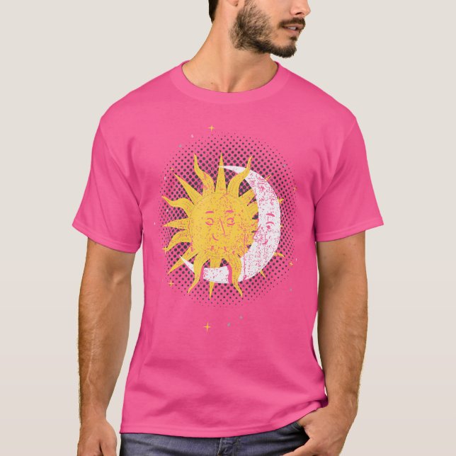 T-shirt Espace Soleil Lune Corps céleste Astrologie Univer (Devant)