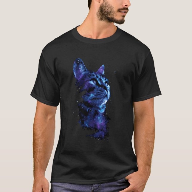 T-shirt Espace Visage de Chat (Devant)