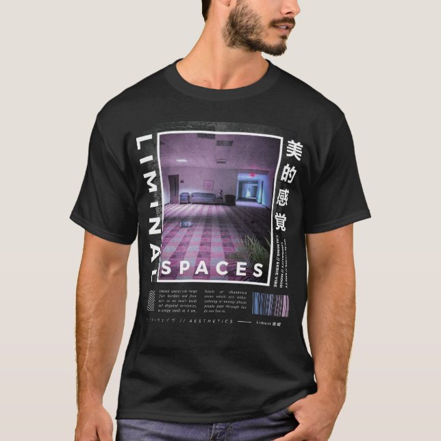 T-shirt Espaces Liminaux Rétro 80s & 90s Vaporwave esthéti (Devant)