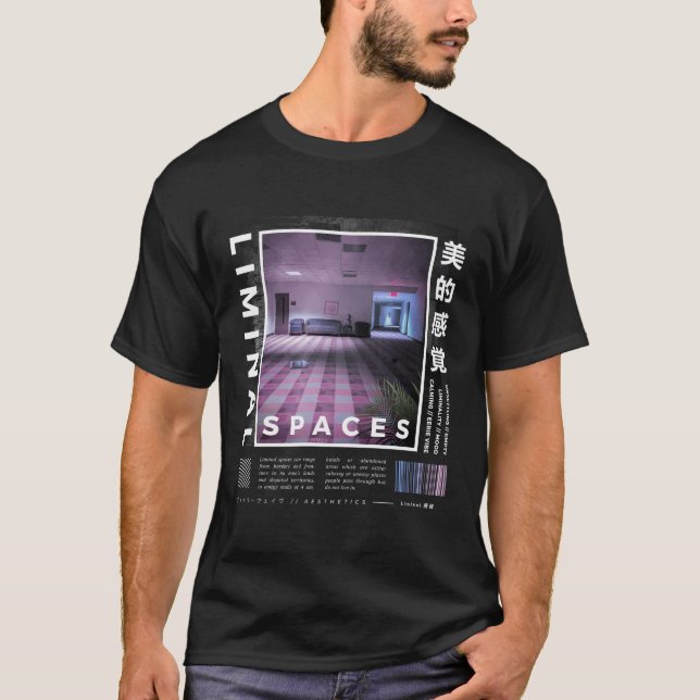T-shirt Espaces Liminaux Vaporwave Rétro (Devant)