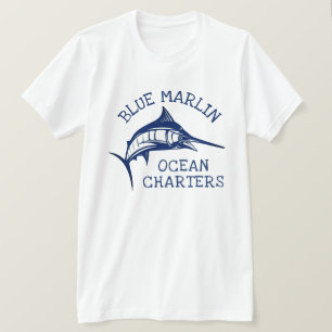 T-shirt Espadons, aiguille de mer, Marlin bleu
