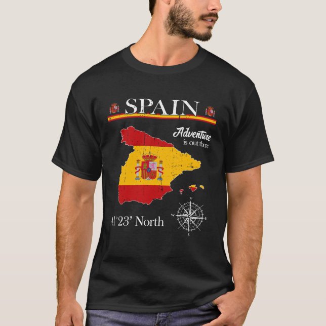 T-shirt Espagne Aventure est là España drapeau espagnol (Devant)