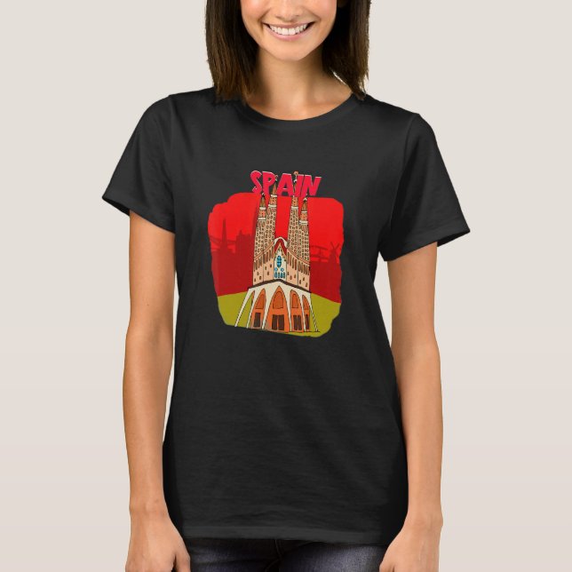 T-shirt Espagne Barcelone Catalogne Visiteur Espagnol (Devant)