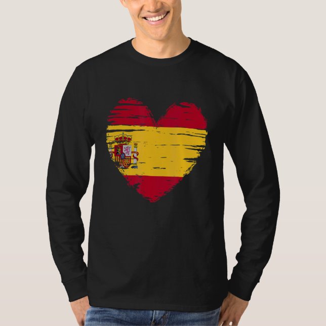 T-shirt Espagne Coeur espagnol Drapeau espagnol Fierté esp (Devant)