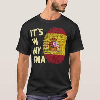 T-shirt Espagne dans mon ADN Espagnol Drapeau Équipe Espag