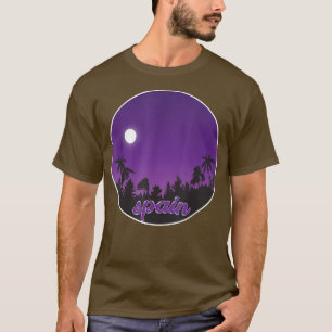 T-shirt espagne De nuit avec Palmes