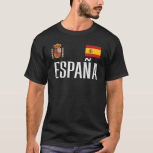 T-shirt Espagne Drapeau Espana Football Fan Hommes Femmes 