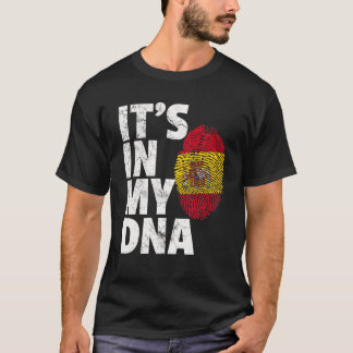 T-shirt Espagne Espagne Drapeau C'est dans mon ADN cadeau 
