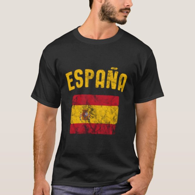 T-shirt Espagne Espana Drapeau Distorti (Devant)