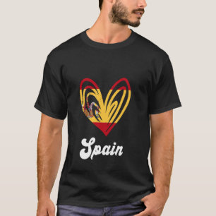 T-shirt Espagne España Fière Coeur espagnol Drapeau Racine