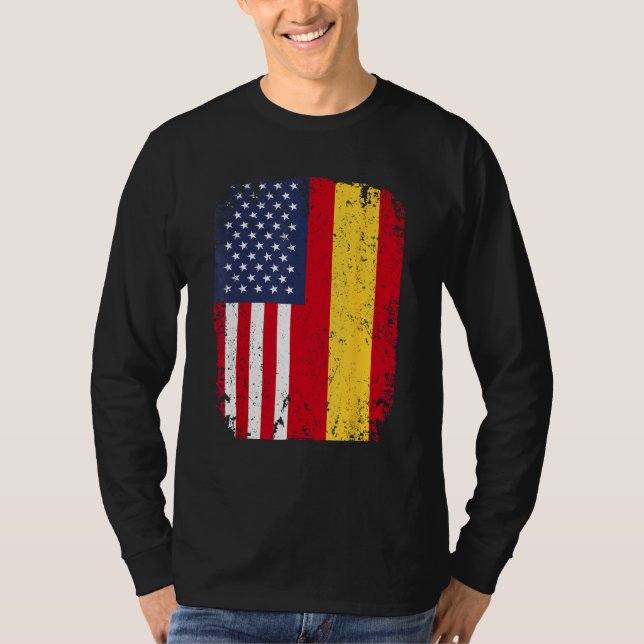 T-shirt Espagne États-Unis Drapeau espagnol double nationa (Devant)