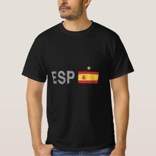 T-shirt Espagne Football Fan Chemise Espagnole Drapeau