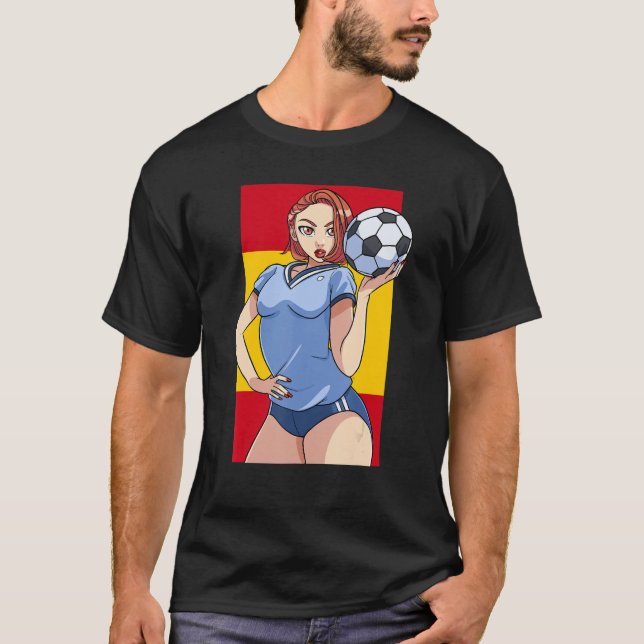 T-shirt Espagne Football Fan Soccer Espana Fière Latino (Devant)