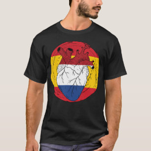 T-shirt Espagne Koningsdag Pays-Bas Pays-Bas Heart