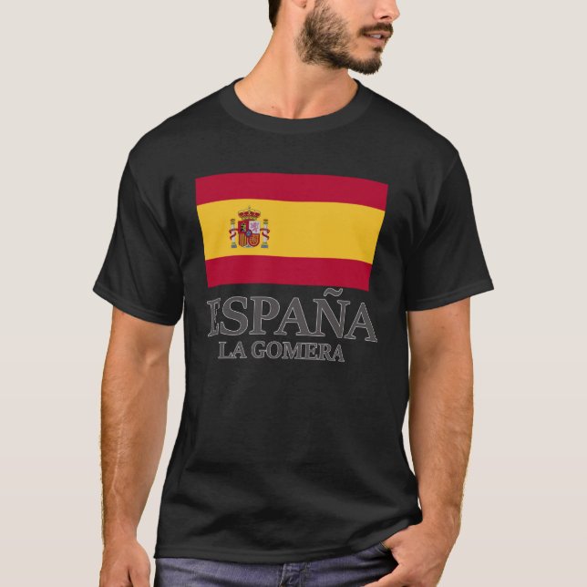 T-shirt Espagne La Gomera Drapeau Voyage Europe Vacances (Devant)