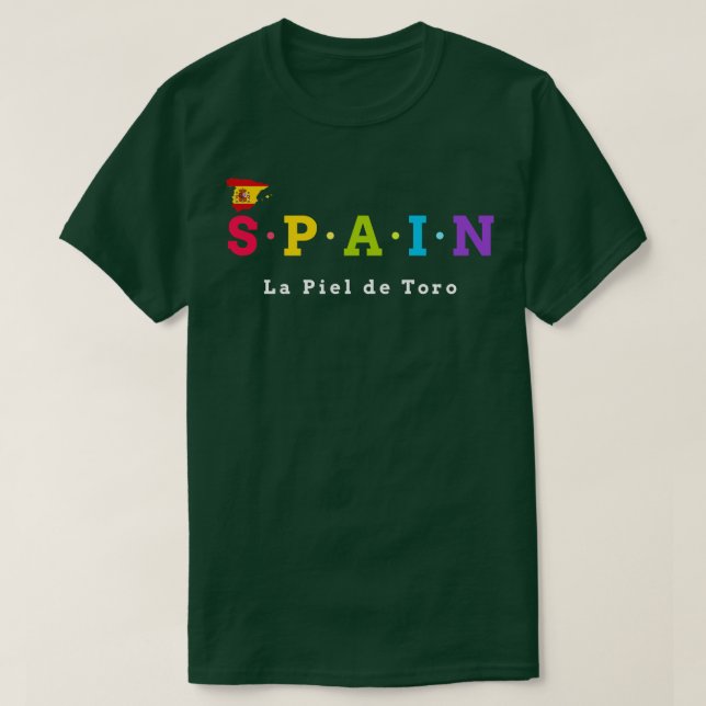 T-shirt Espagne La Piel de Toro La peau de taureau Version (Design devant)