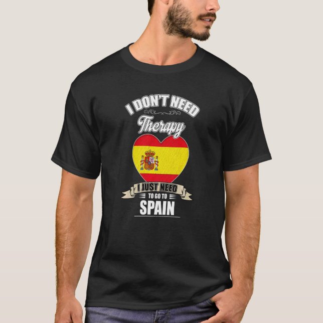 T-shirt Espagne Madrid Drapeau Voyageur Touristes Vacation (Devant)