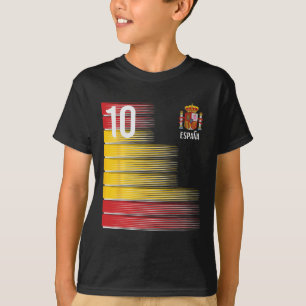 T-shirt Espagne Numéro 10 Espana Football Espagnol Hommes